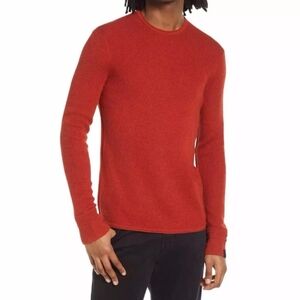 Rag & Bone Mens Sweater Size XS Paprika Merino Wool Textured Pullover New